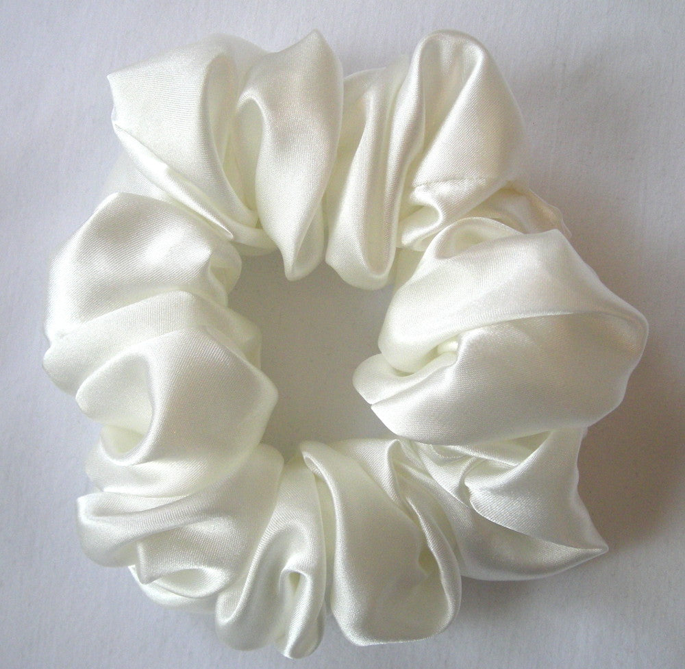 Ivory Charmeuse Scrunchy - Full