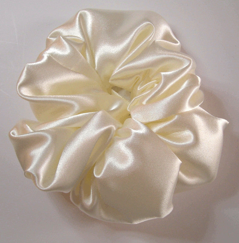 Ivory Charmeuse Scrunchy - Regular