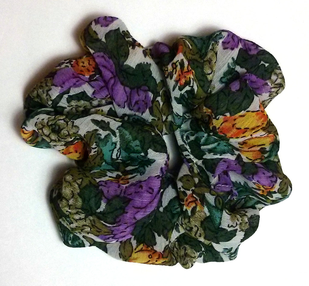 Azalea Floral Crinkle Chiffon Scrunchy-Regular