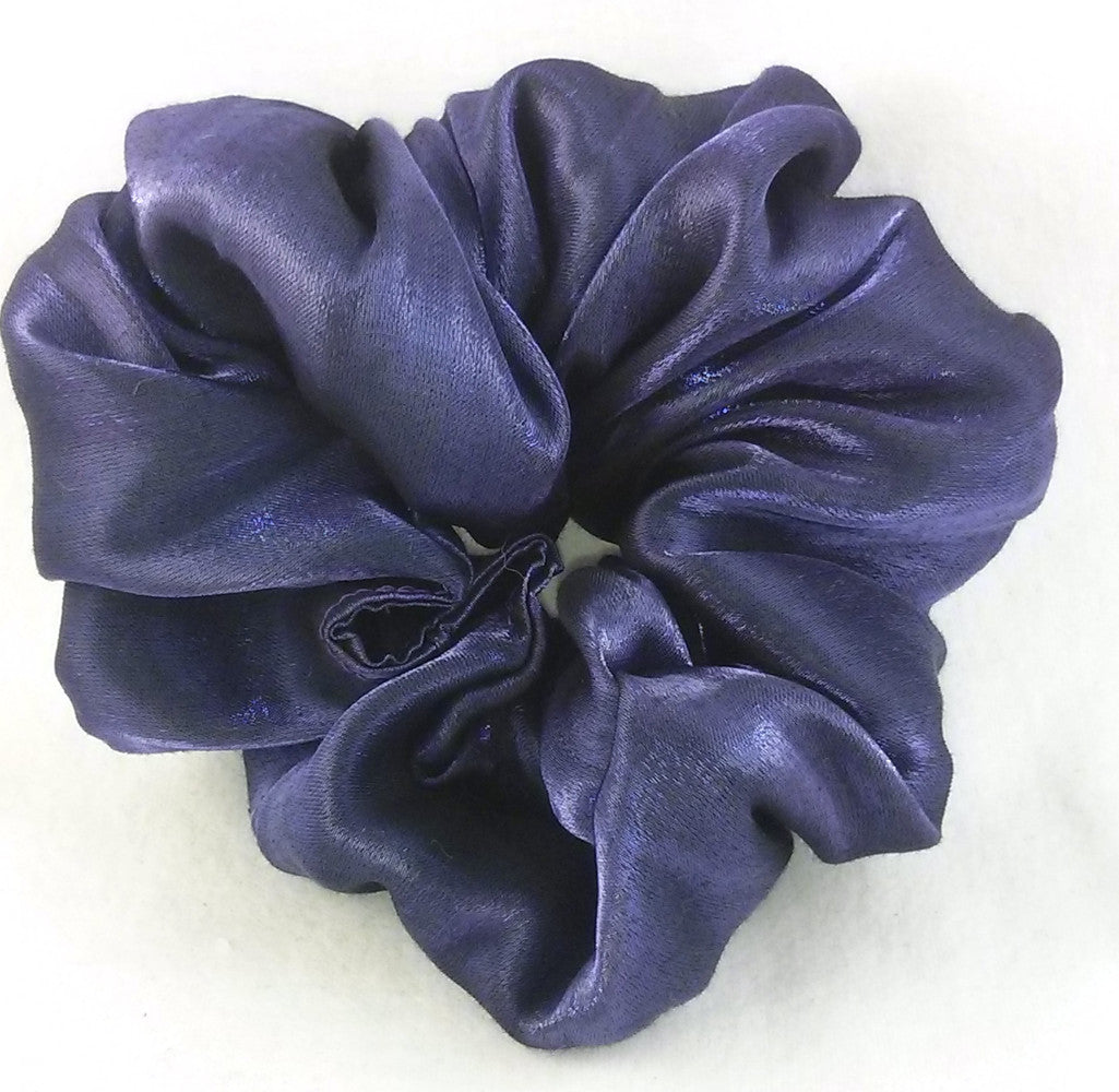 Dark Grape Iridescent Hair Scrunchy - Large