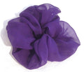 Purple Silk Chiffon Scrunchies - Regular