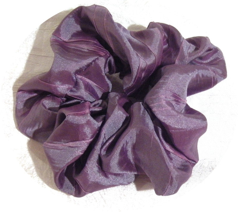 Purple and Lilac Crinkle Taffeta Ponytail Holder - Regular