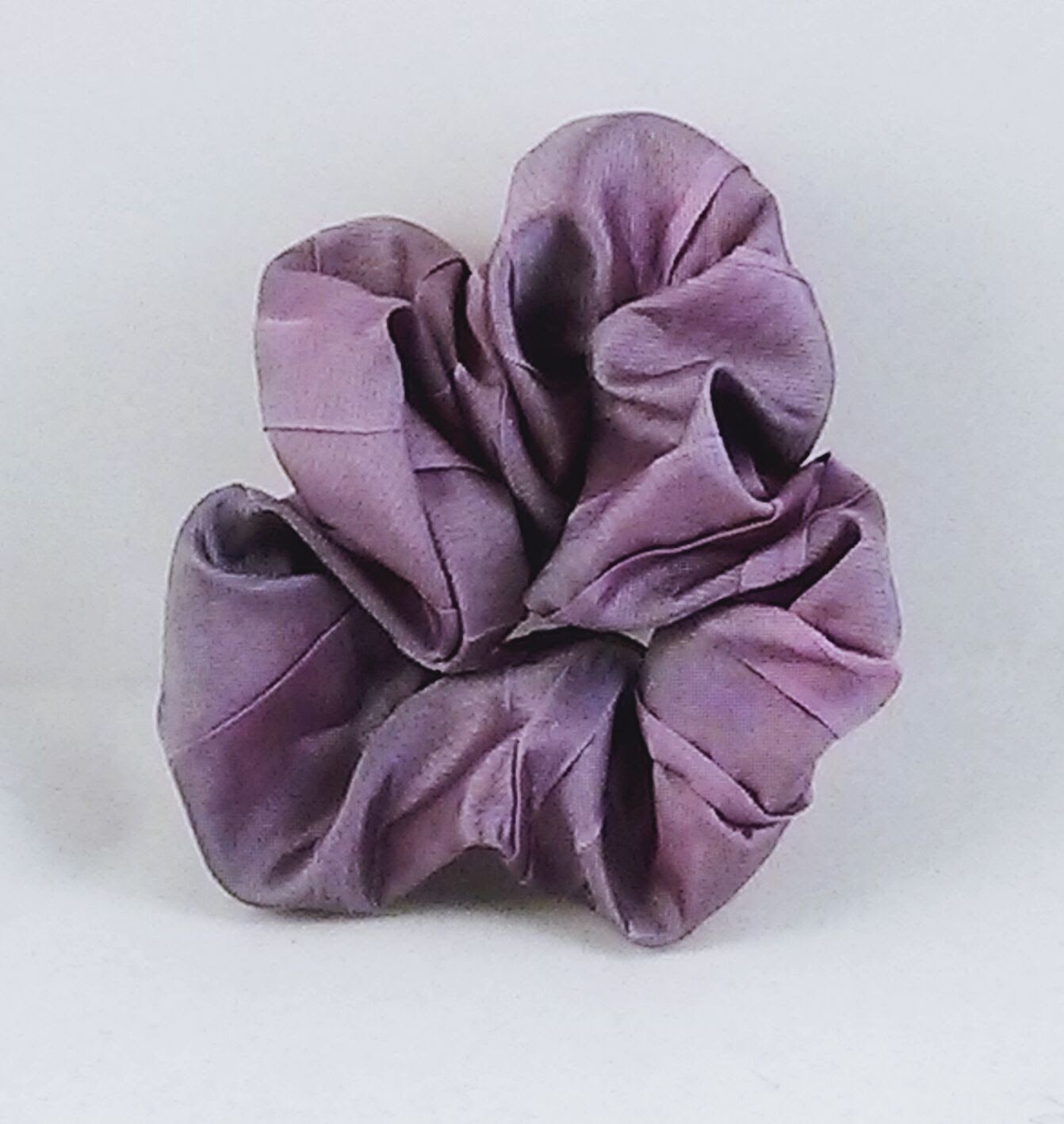 Purple and Lilac Crinkle Taffeta Ponytail Holder - Small