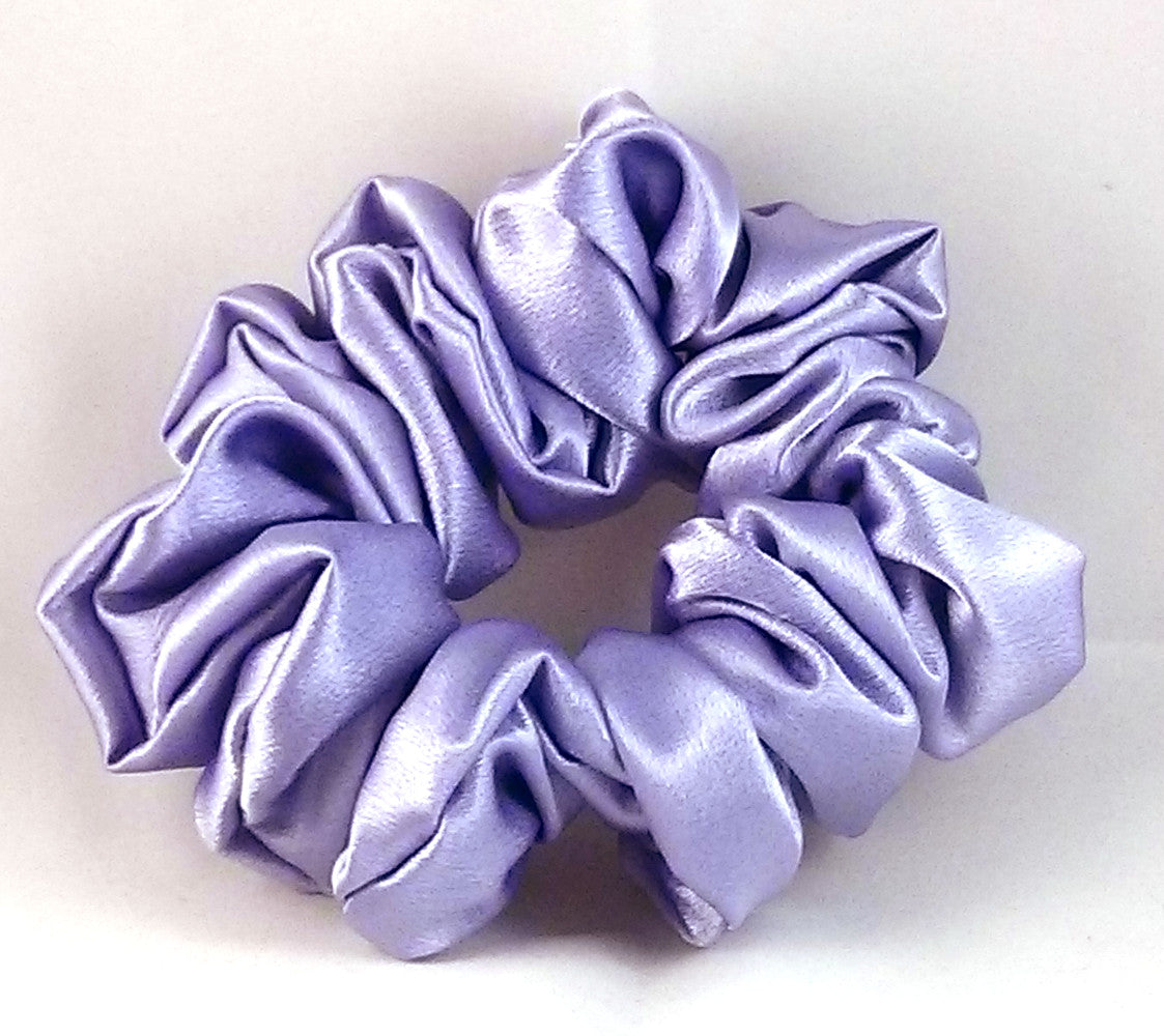Lavender Satin Hair Scrunchy - Jumbo