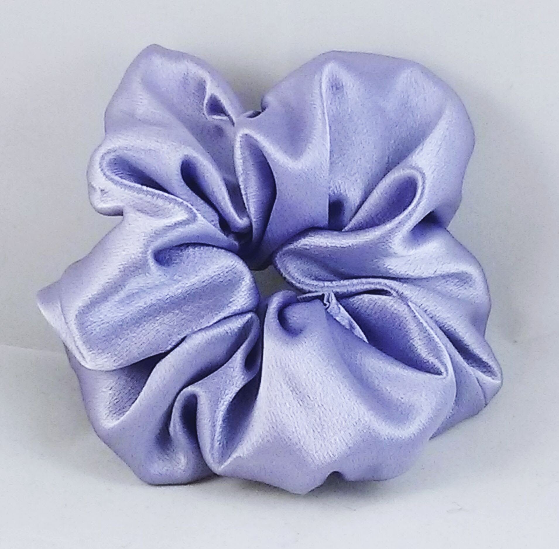 Lavender Satin Hair Scrunchy - Large