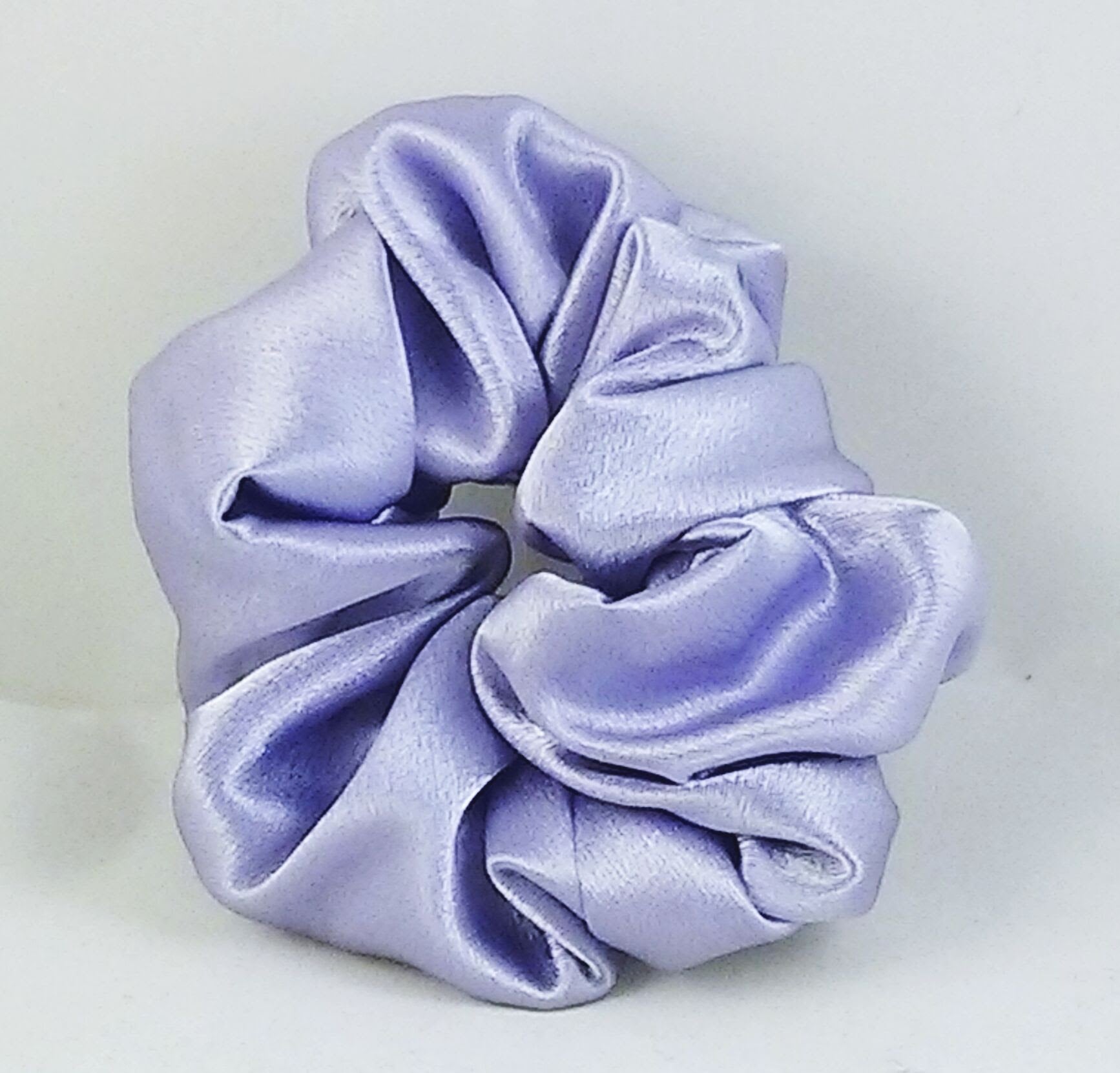 Lavender Satin Hair Scrunchy - Regular
