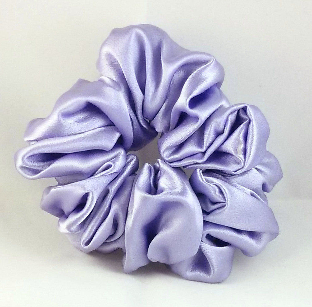 Lavender Satin Hair Scrunchy - Small