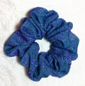 Turquoise and Lavender Glitter Scrunchie - Regular