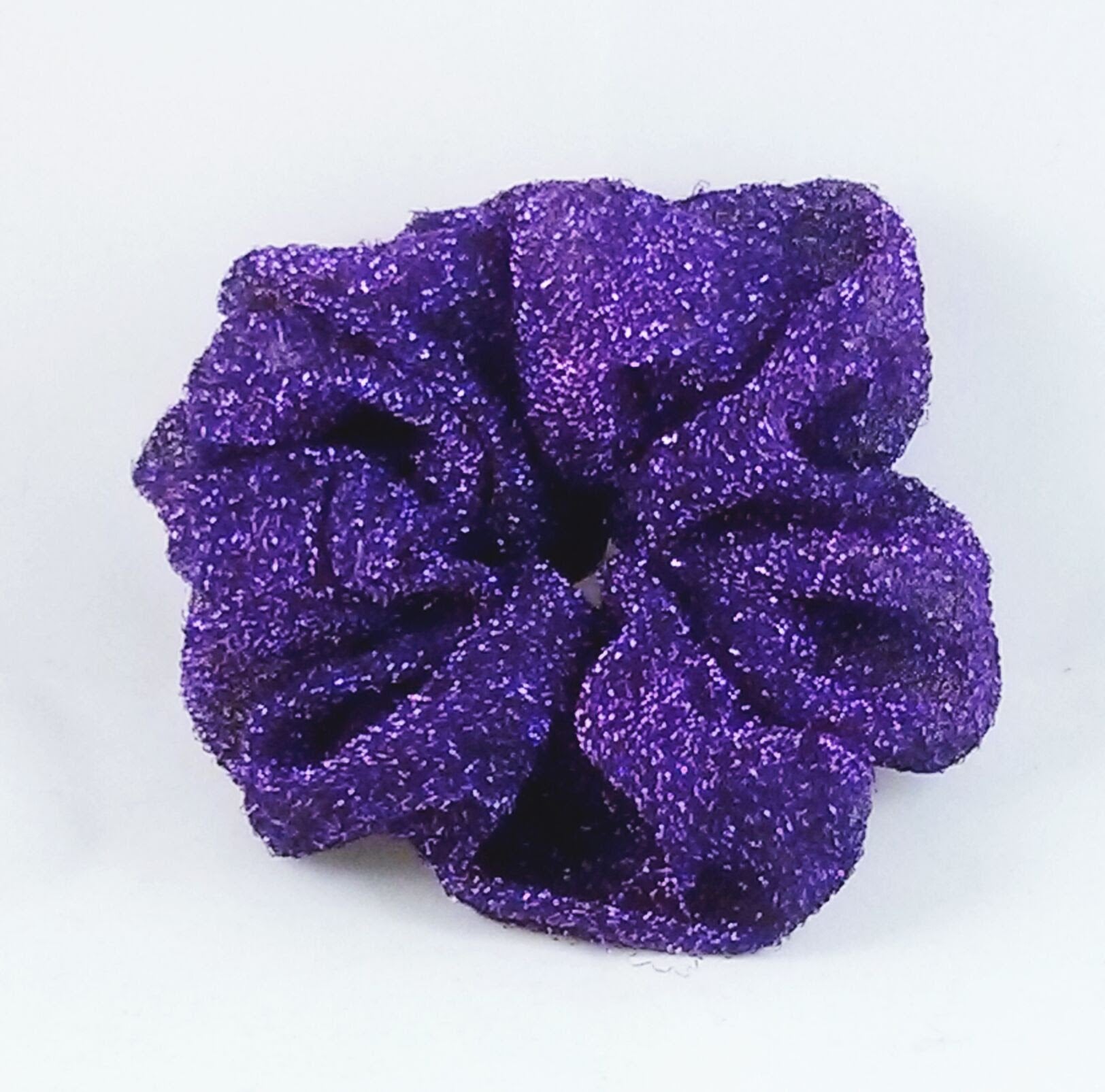 Purple Sparkly Scrunchy - Large