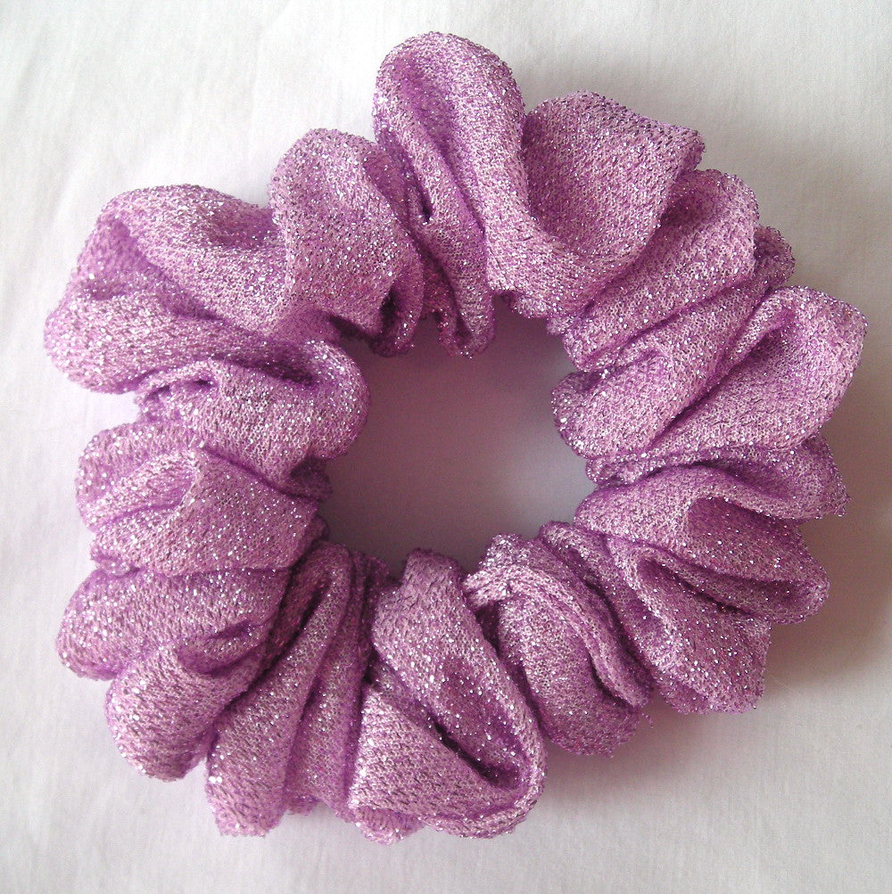 Light Lilac Sparkly Scrunchy - Full