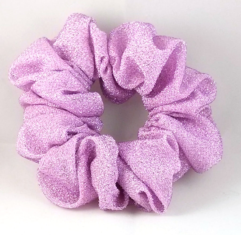 Light Lilac Sparkly Scrunchy - Jumbo