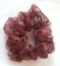 Mocha Brown Lace Hair Scrunchies - Regular