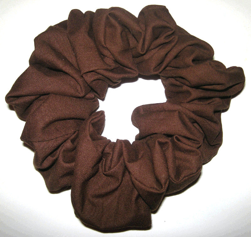 Brown Cotton Scrunchy - Jumbo