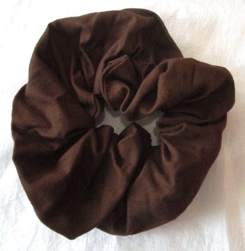 Brown Cotton Scrunchy - Large