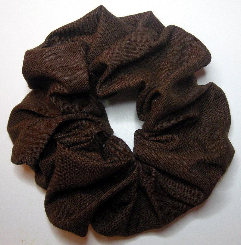 Brown Cotton Scrunchy - Regular