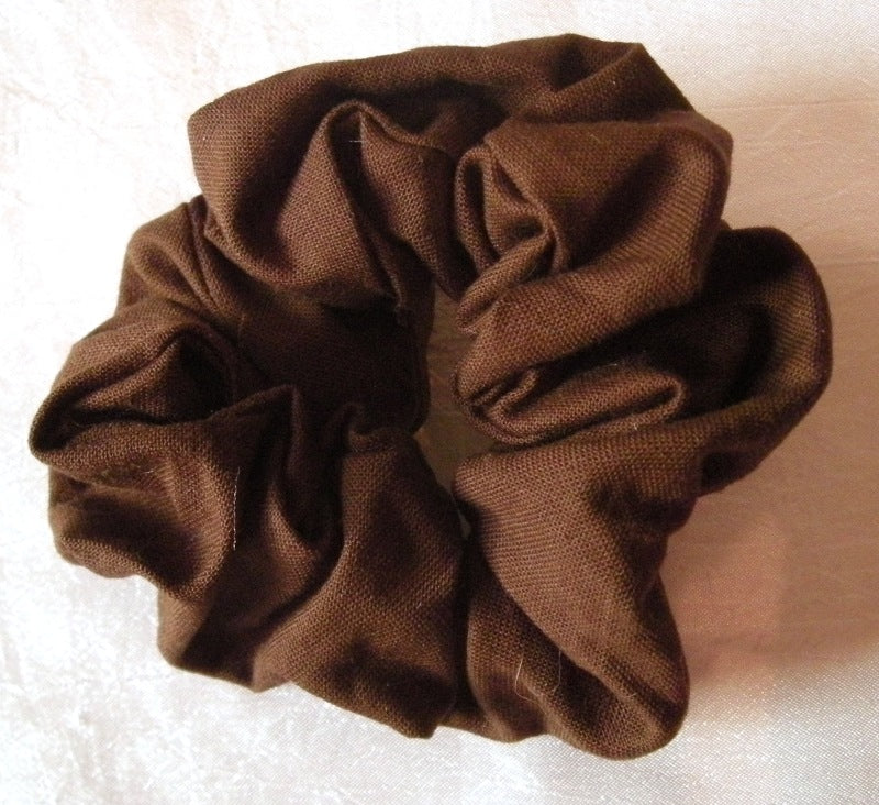Brown Cotton Scrunchy - Small