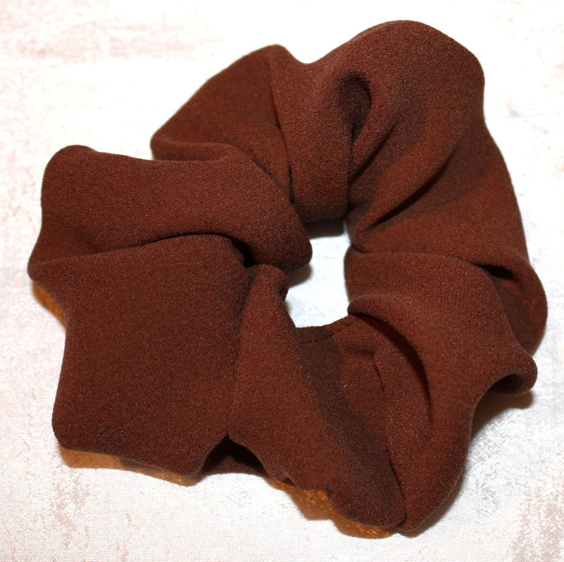 Light Brown Silk Georgette Scrunchy - Regular