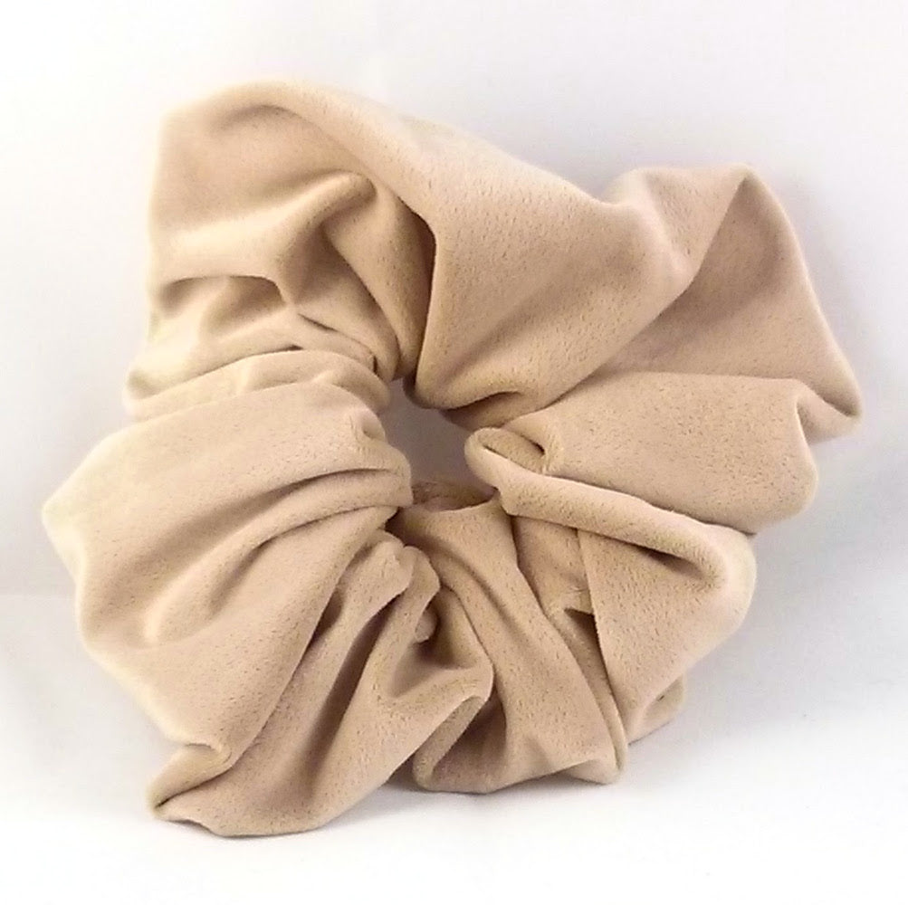 Light Tan Velvet Scrunchies - Large