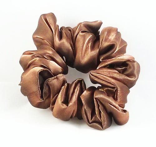 Antique Copper Iridescent Hair Scrunchies - Full