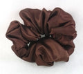 Brown Satin Hair Scrunchy - Regular