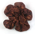 Brown Snakeskin Georgette Scrunchy - Regular