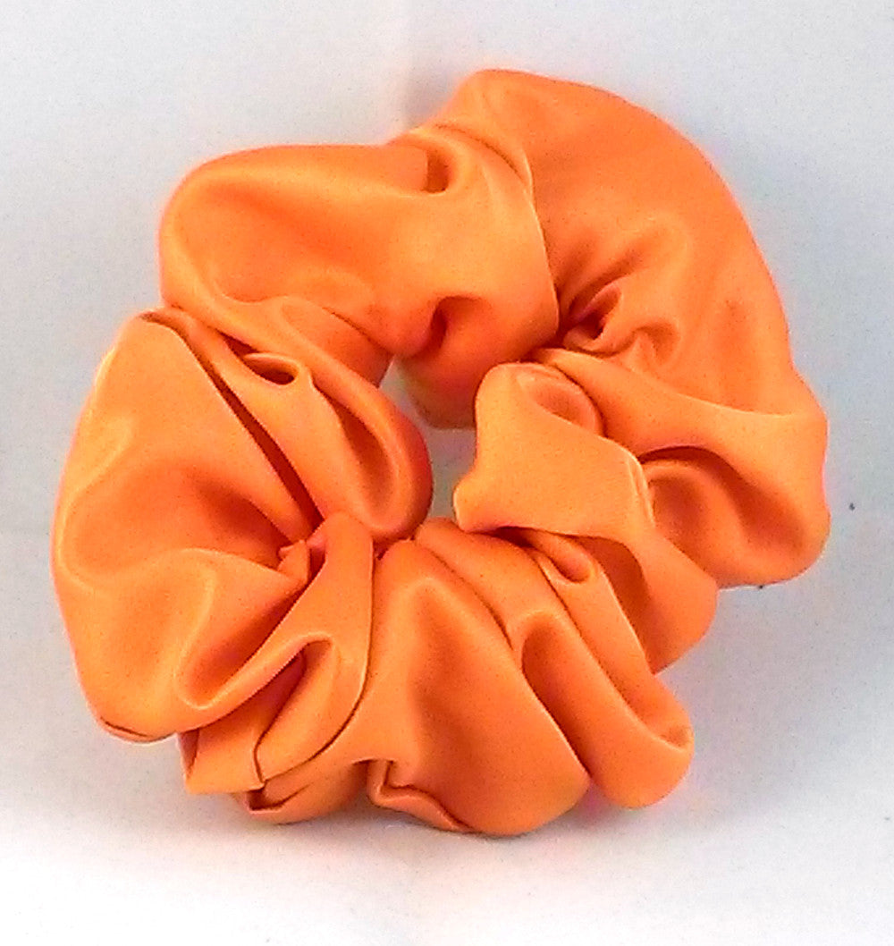 Orange Satin Charmeuse Scrunchy - Regular