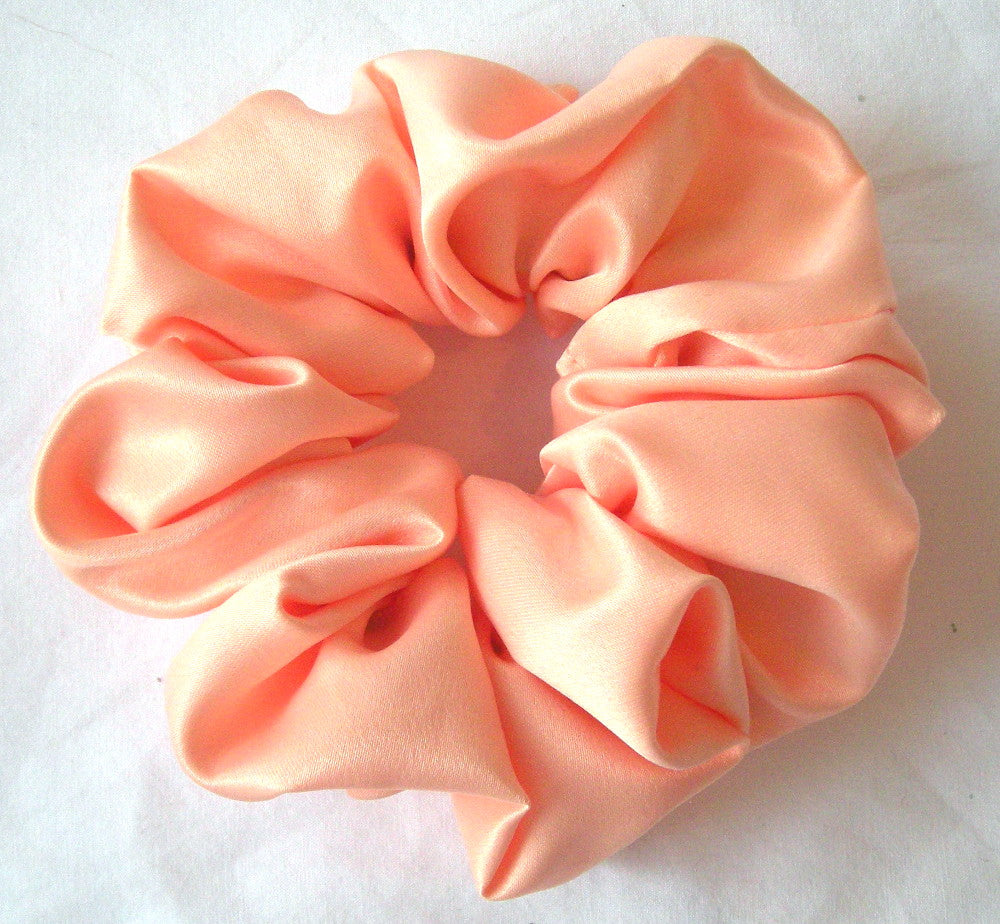 Peach Satin Scrunchy - Regular