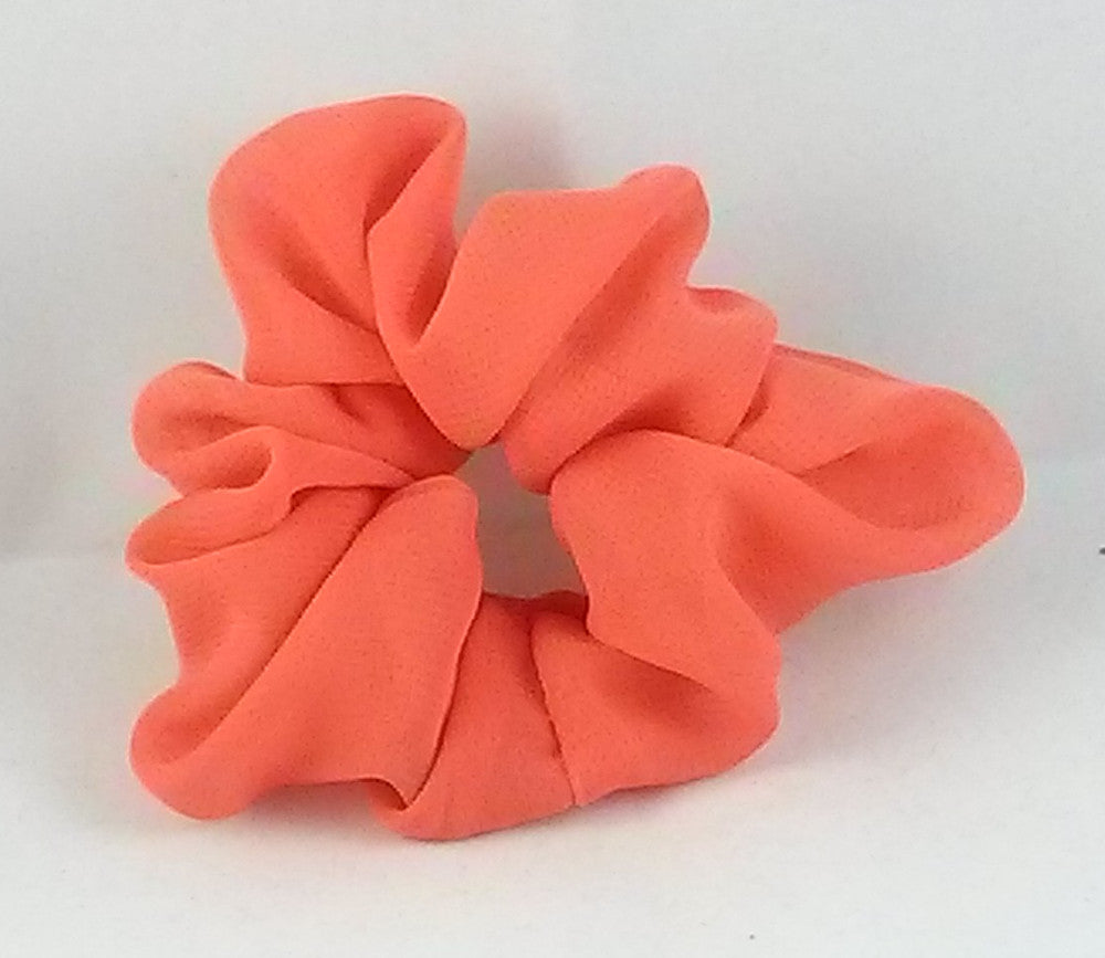 Orange Chiffon Hair Scrunchy - Small