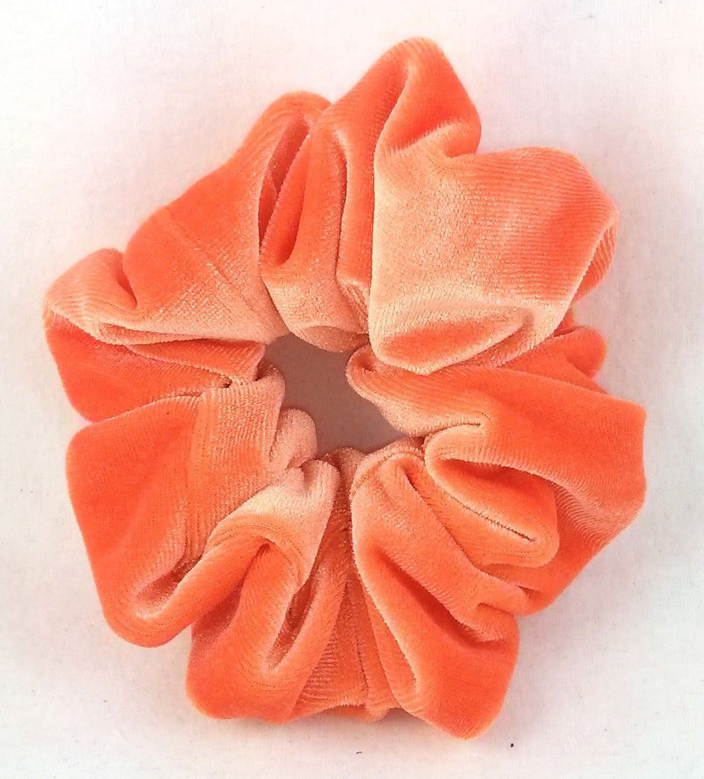 Orange Velvet Scrunchy - Regular