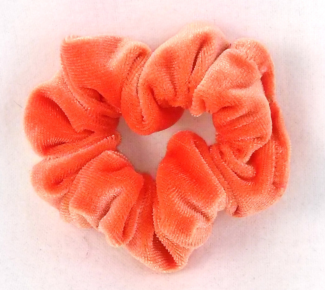 Orange Velvet Scrunchy - Twiggy Scrunchies