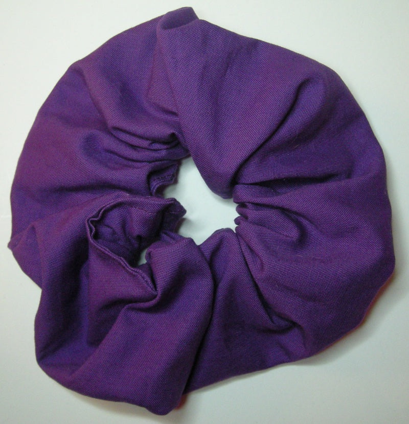 Purple/Mulberry Cotton Scrunchy - Large
