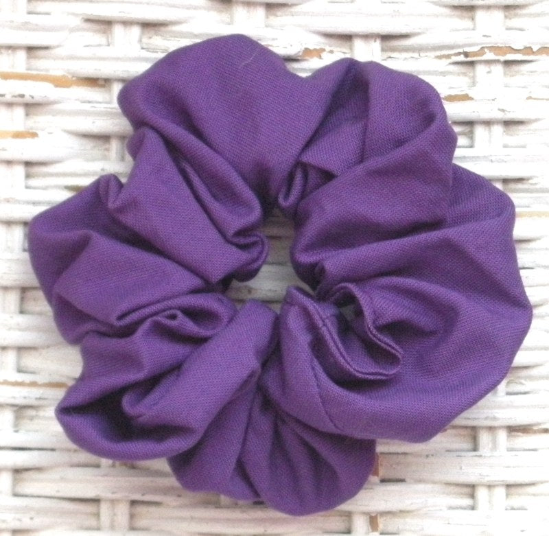 Purple/Mulberry Cotton Scrunchy - Small