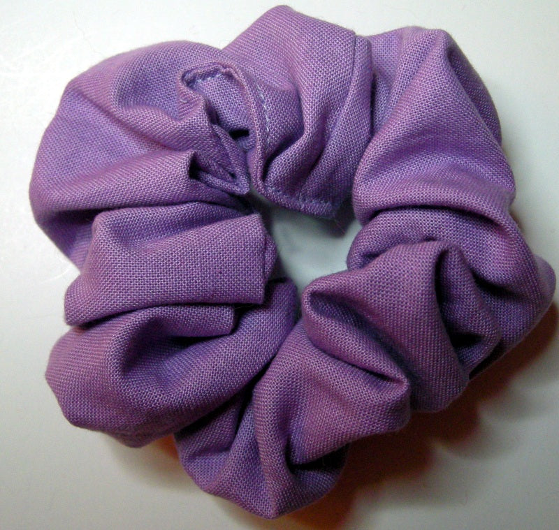 Purple Cotton Scrunchy - Small