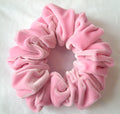 Pink Velvet Hair Scrunchy - Full