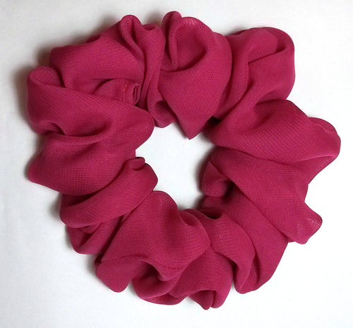 Berry Chiffon Hair Scrunchy - Full