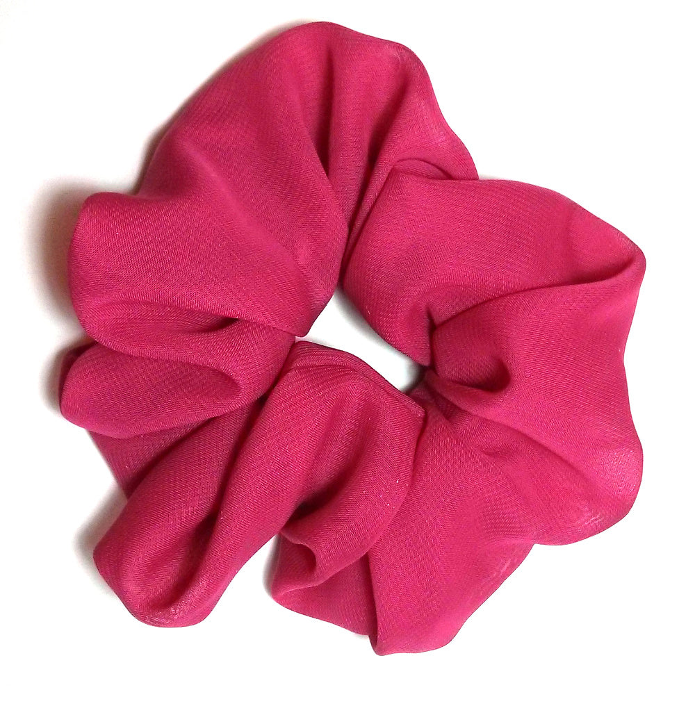 Berry Chiffon Hair Scrunchy - Large