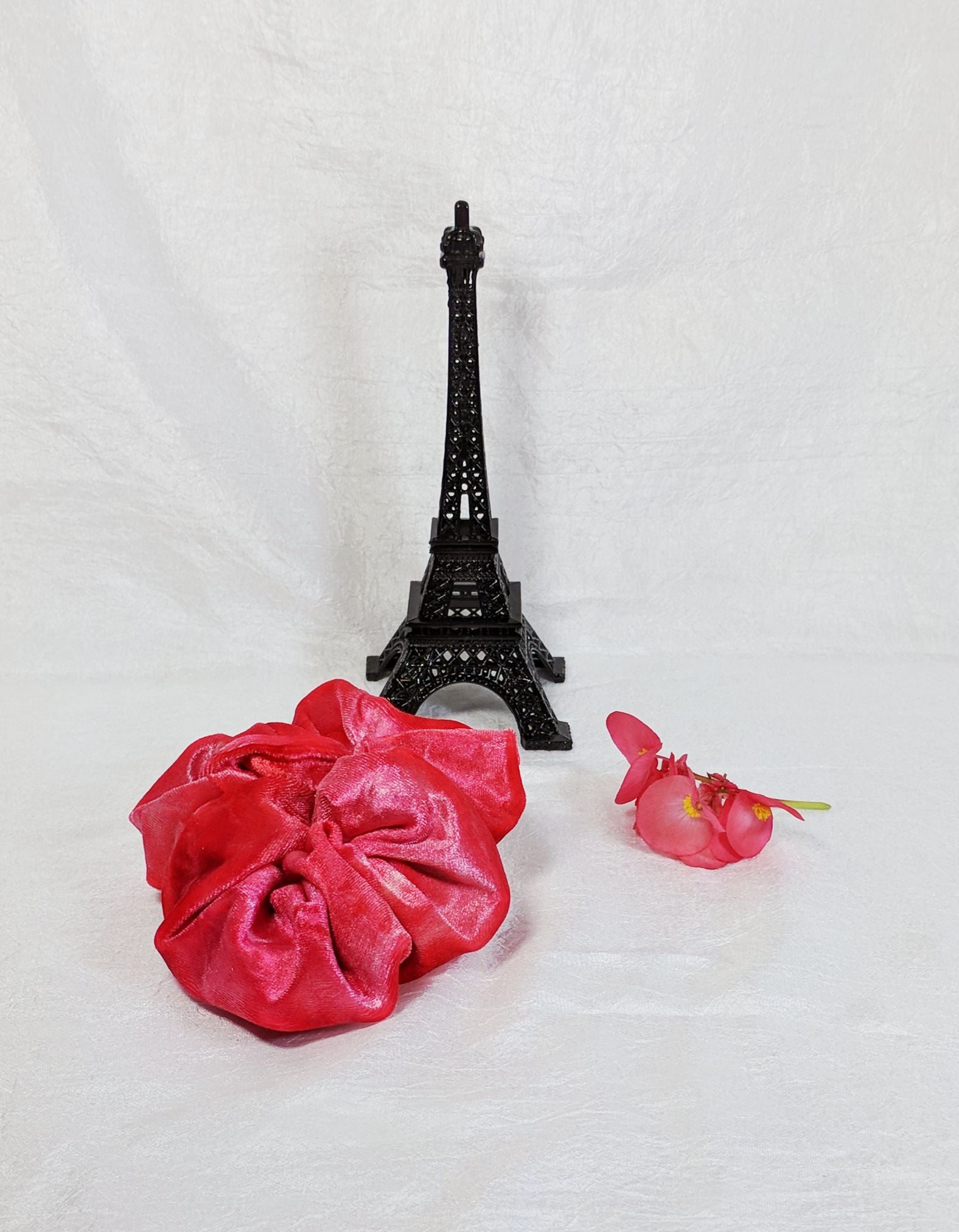 Strawberry Tie-Dye Velvet Hair Scrunchy - Regular