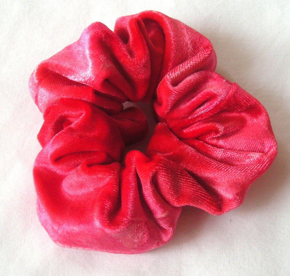 Strawberry Tie-Dye Velvet Hair Scrunchy - Small