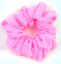 Neon light Pink Sparkly Hair Scrunchy - Full