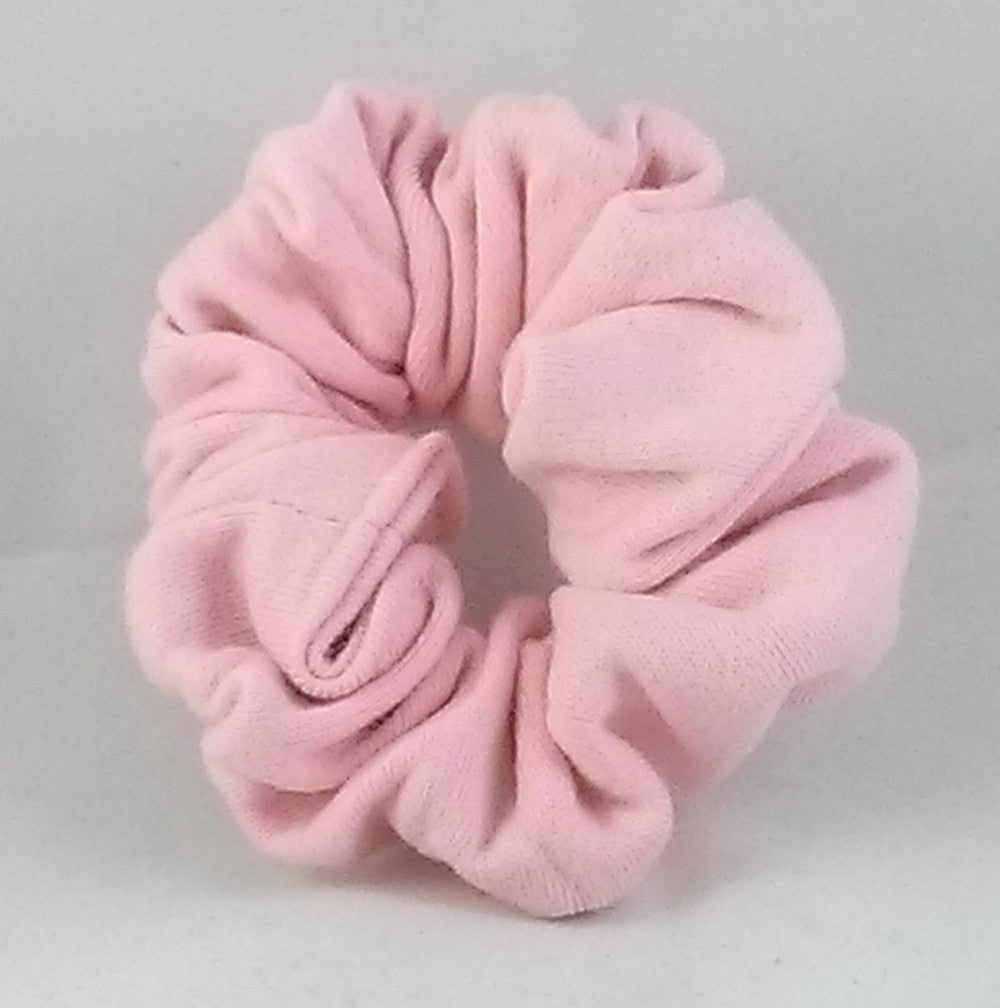 Pink Cotton Jersey Hair Scrunchy - Small