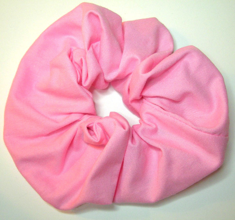 Pink Cotton Scrunchy - Large