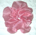 Pink Organza Hair Scrunchy - Regular
