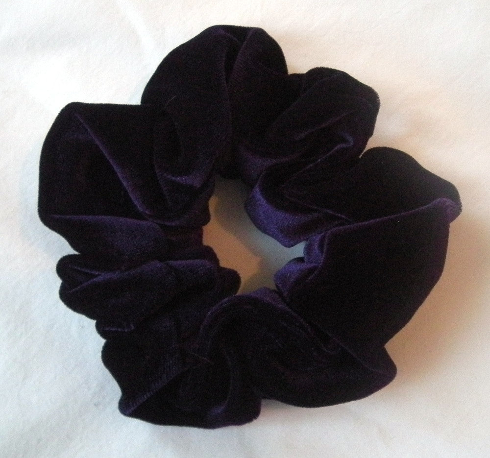 Purple Velvet Hair Scrunchy - Regular