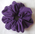 Purple Cotton Jersey Hair Scrunchies - Regular