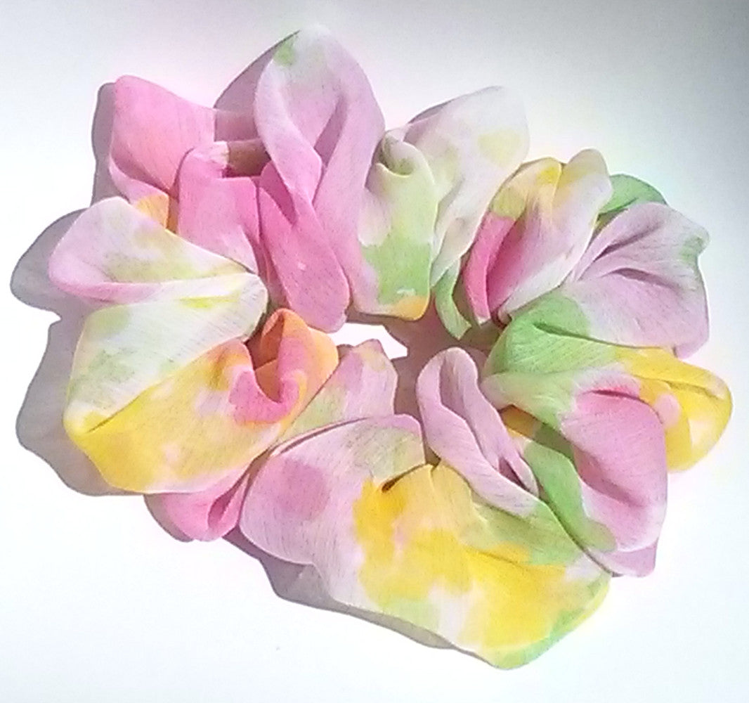 Spring MultiFloral Chiffon Scrunchy - Full