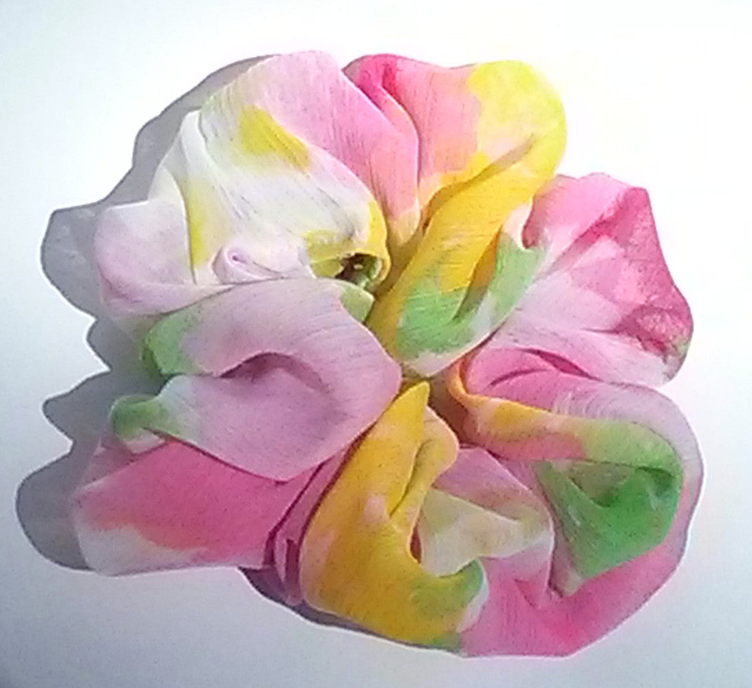 Spring MultiFloral Chiffon Scrunchy - Regular
