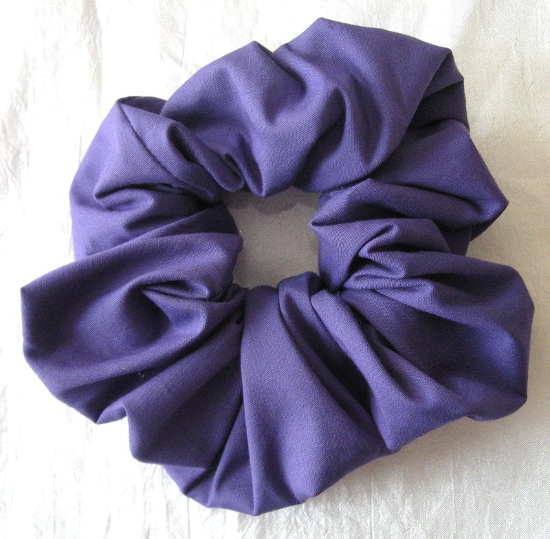 Elevate Your Hair Game with Our Luxurious Violet Cotton Hair Scrunchy - Regular