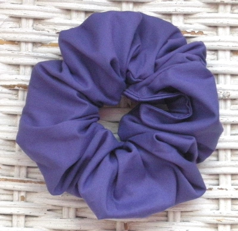 Elevate Your Hair Game with Our Luxurious Violet Cotton Hair Scrunchy - Small