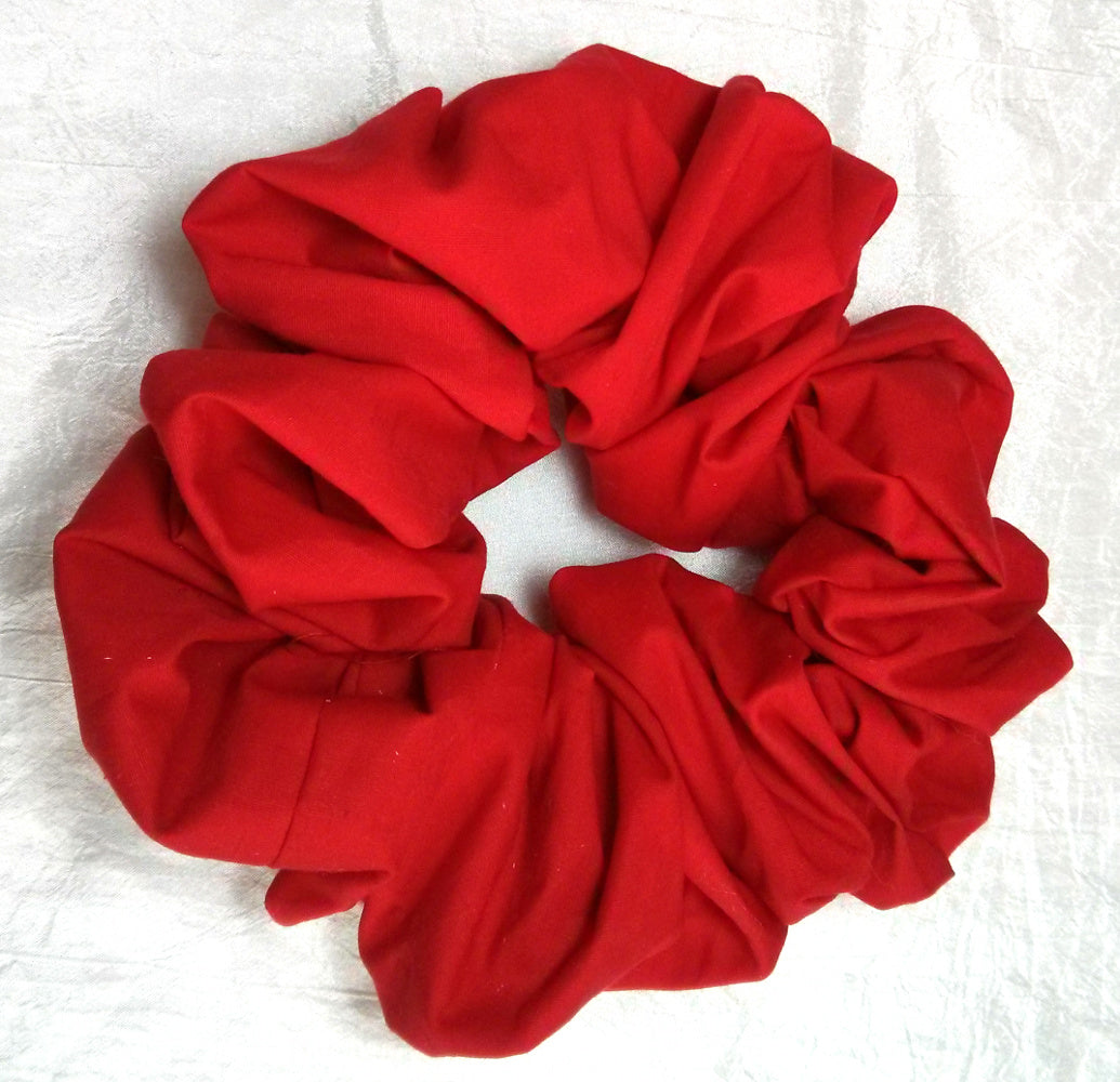 Red Cotton Scrunchy - Jumbo