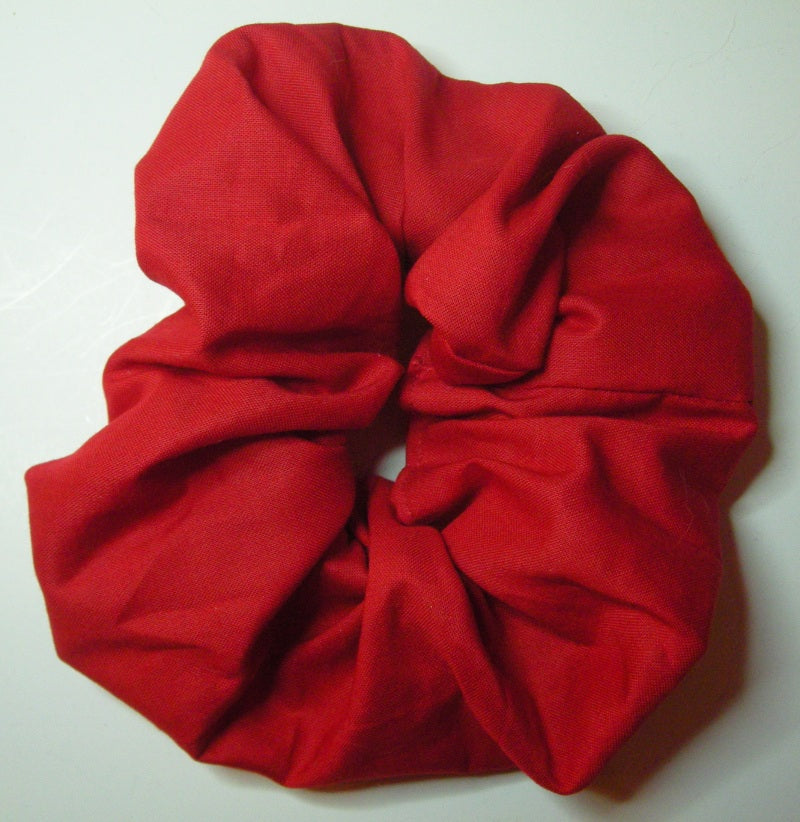 Red Cotton Scrunchy - Large